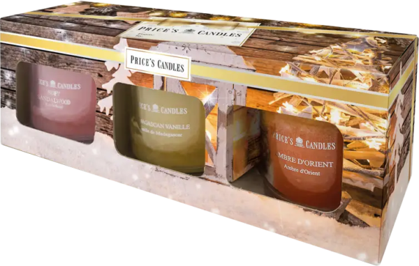 Price's Candles - Set 3 bicchieri